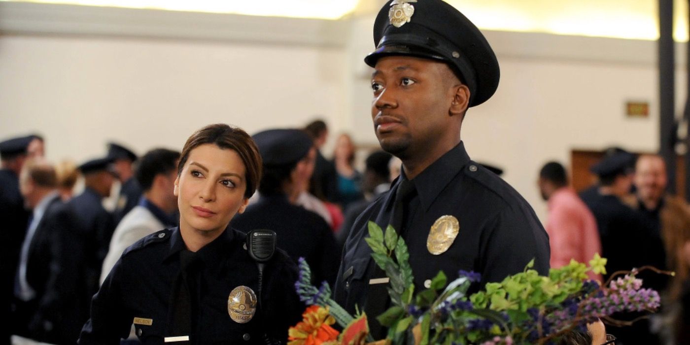 Aly and Winston in their LAPD uniforms on New Girl.