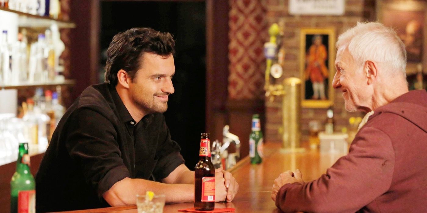 Nick Miller bartending on New Girl.