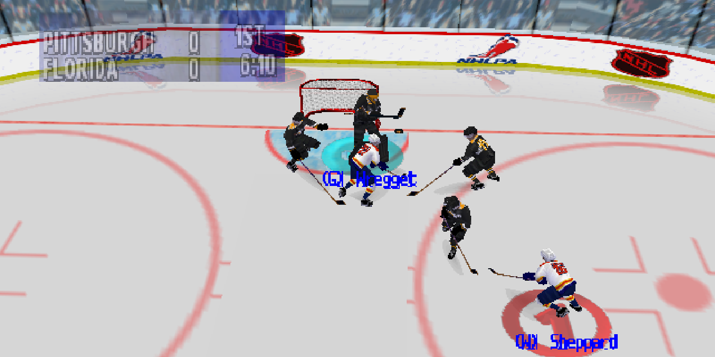 Penguins vs. Panthers in NHL Breakaway 98