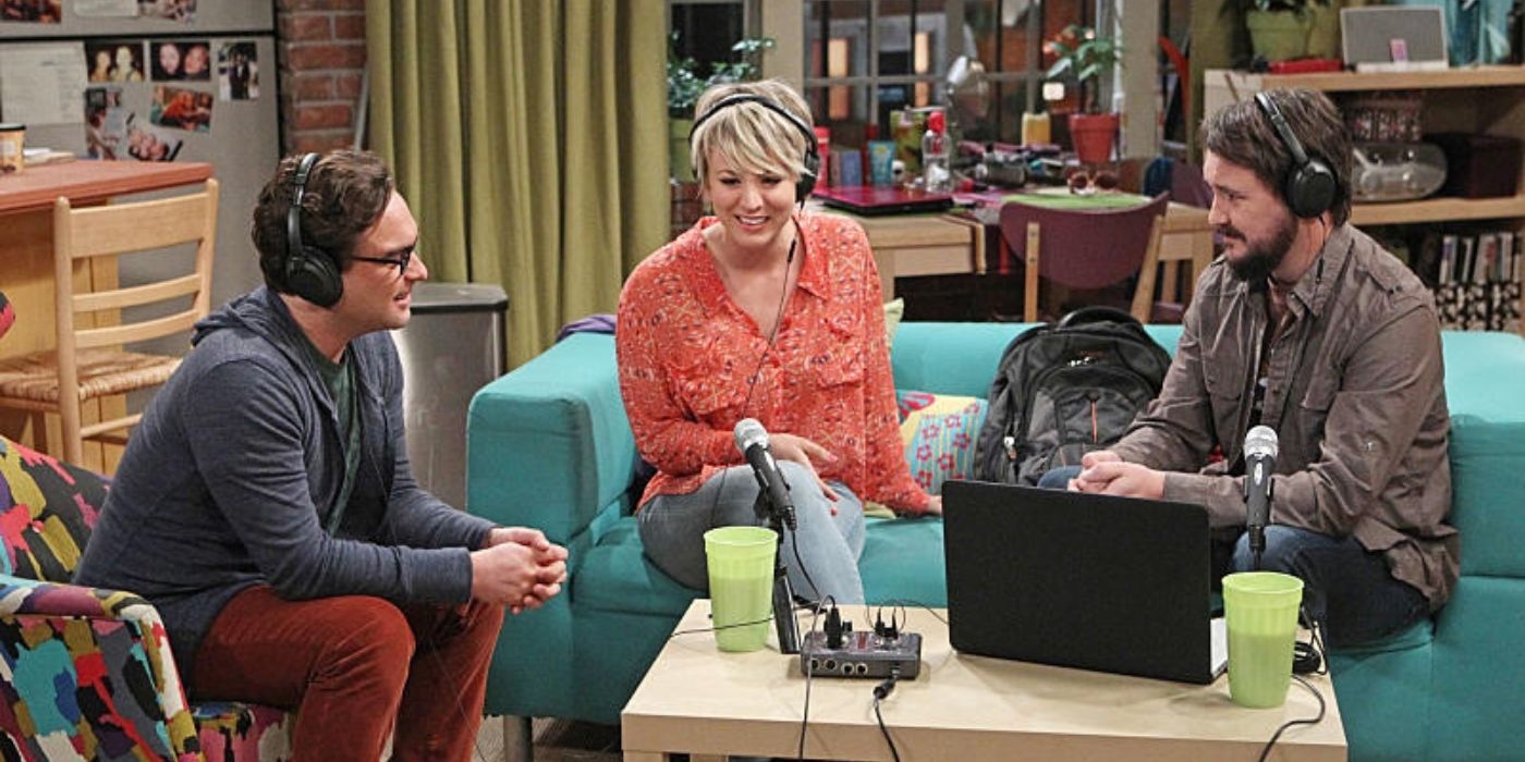 penny and leonard wee guests on wil wheatons podcast on tbbt