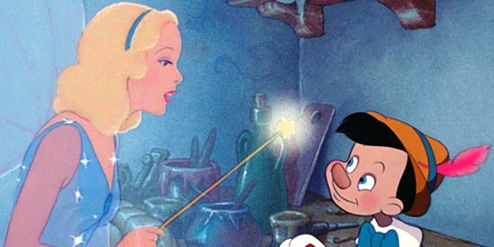 The Blue Fairy grants wish in Pinocchio