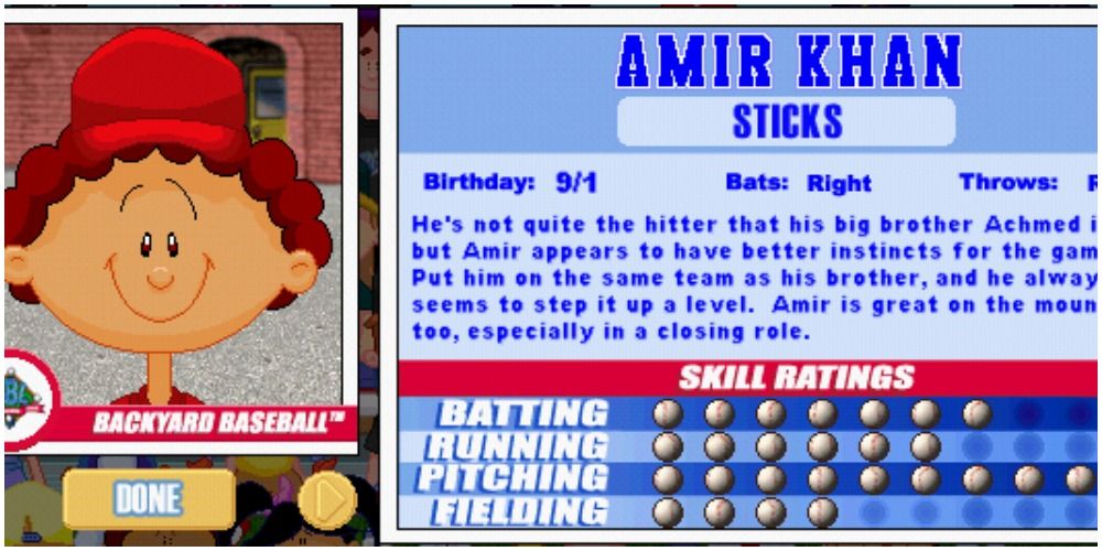 Amir Khan from Backyard Baseball