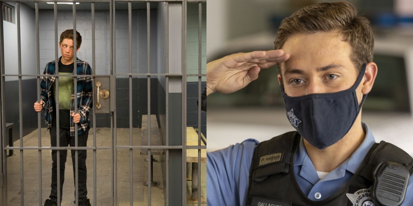 Carl in jail/Carl salutes as a cop