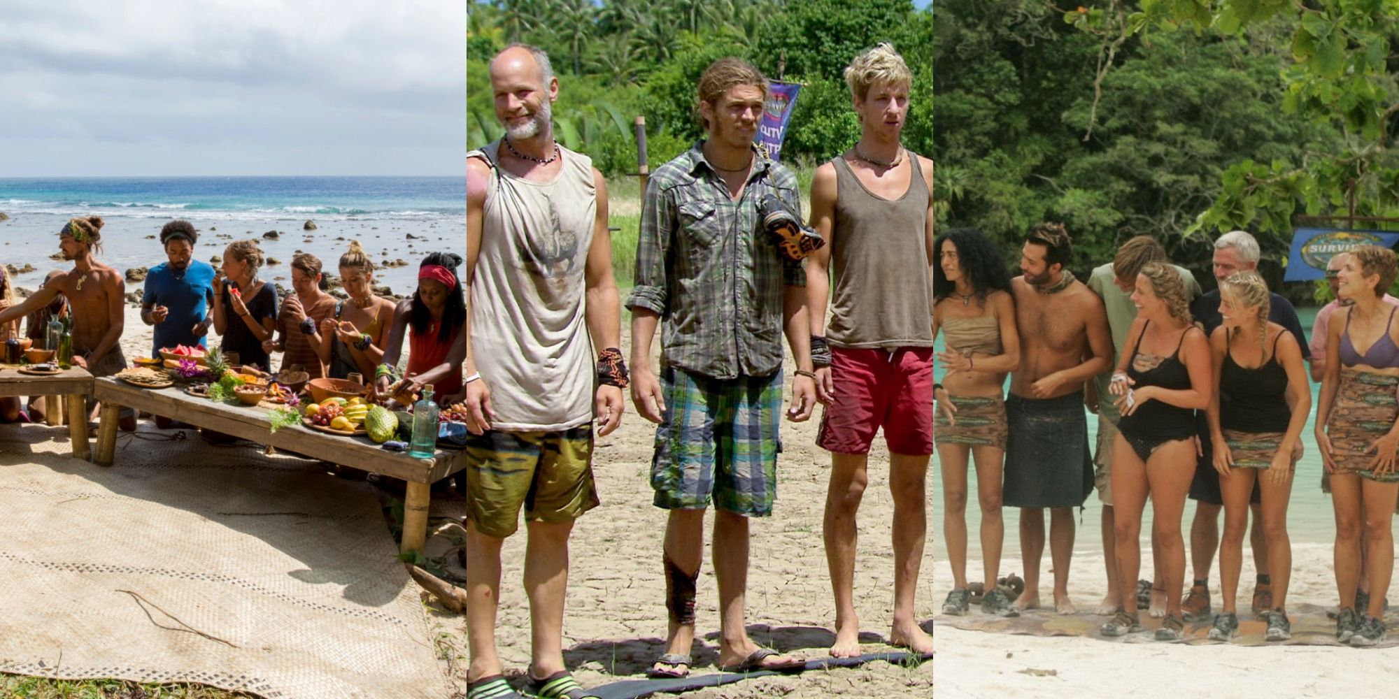 Various merged tribes from Survivor
