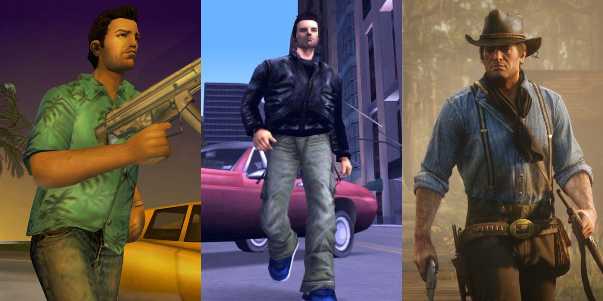 Various characters from Rockstar games