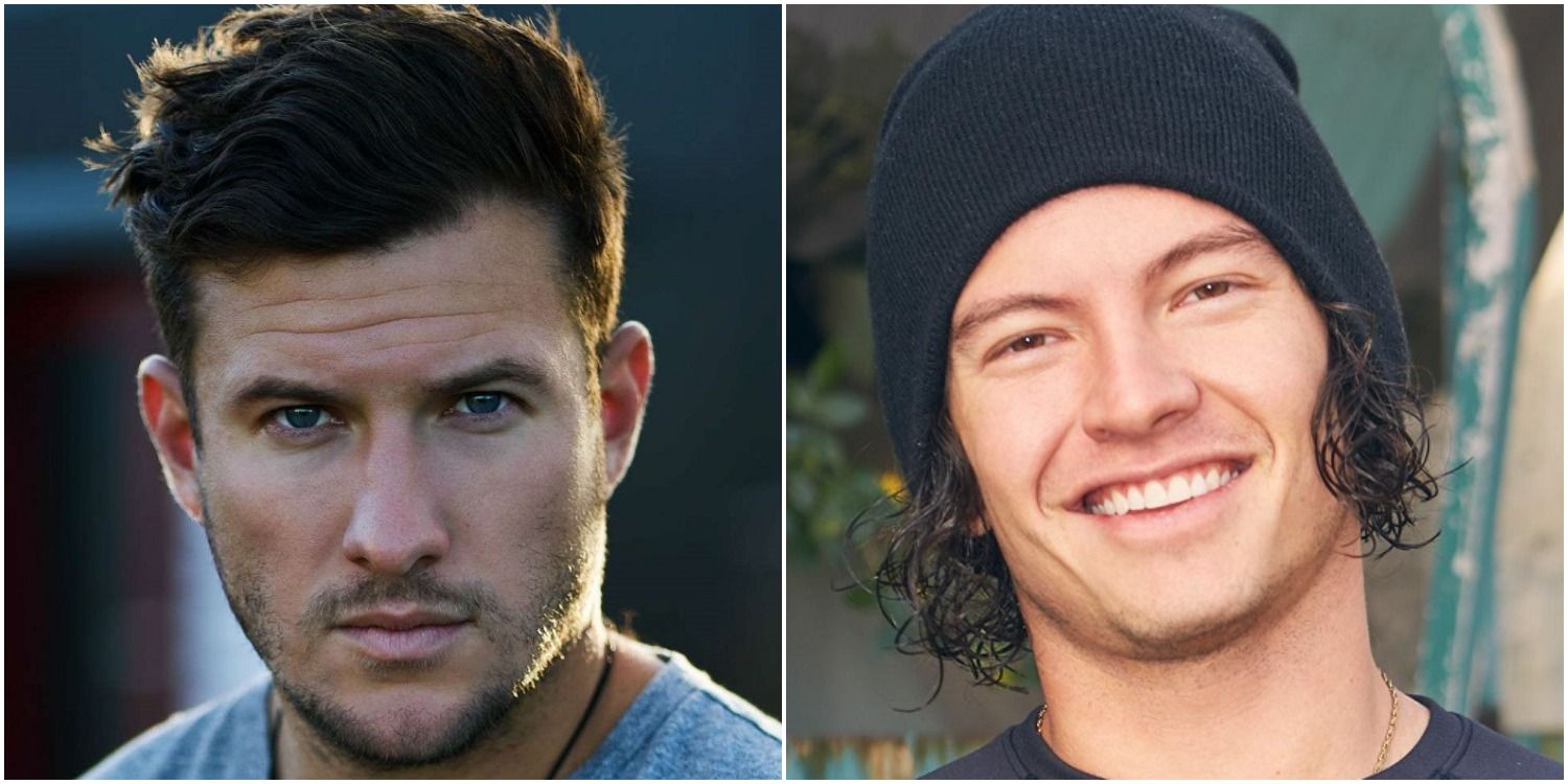 Split image of Devin Walker and Jay Starrett looking into the camera on The Challenge