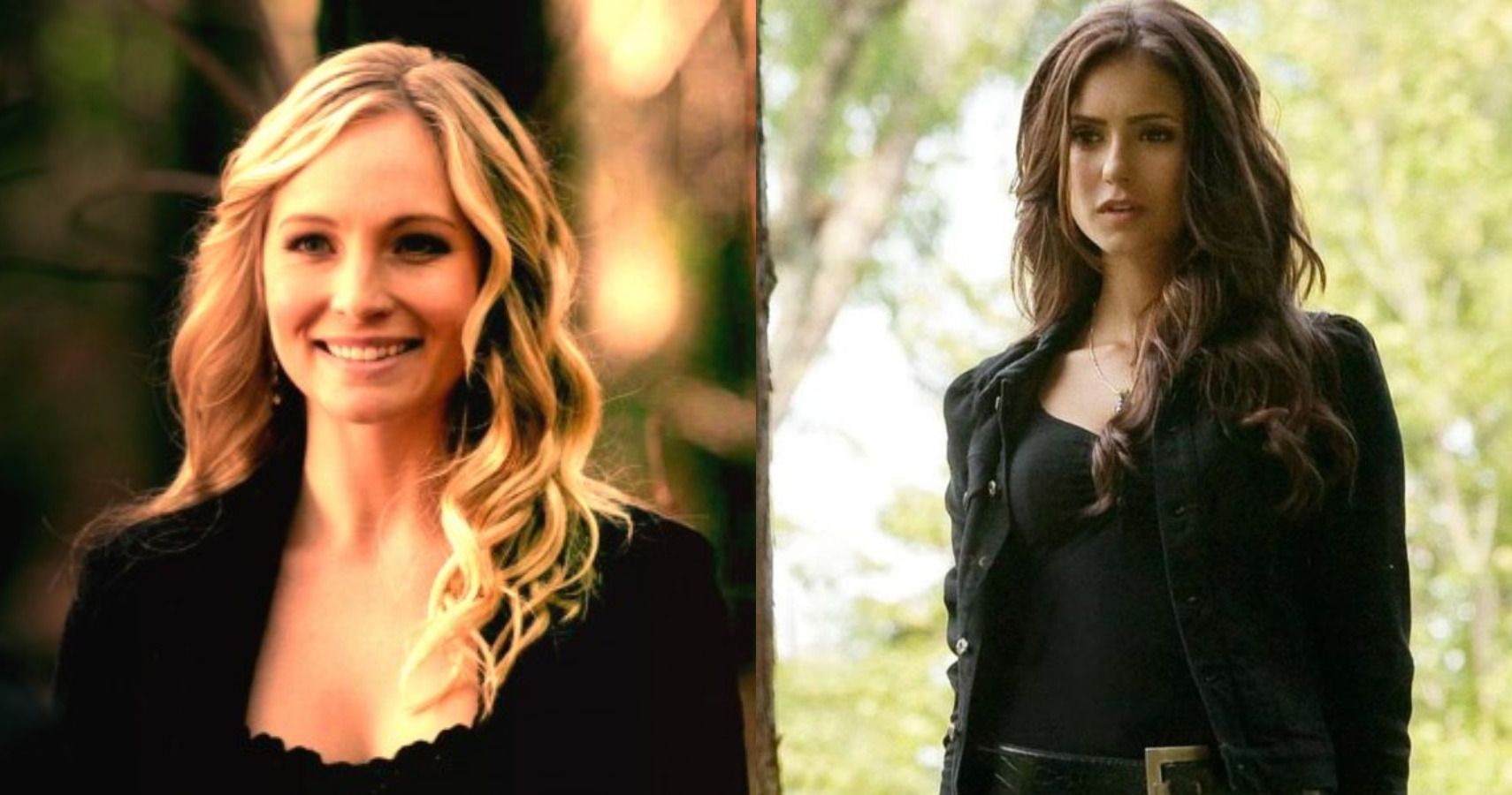 The Vampire Diaries feature with Caroline and Katherine side by side