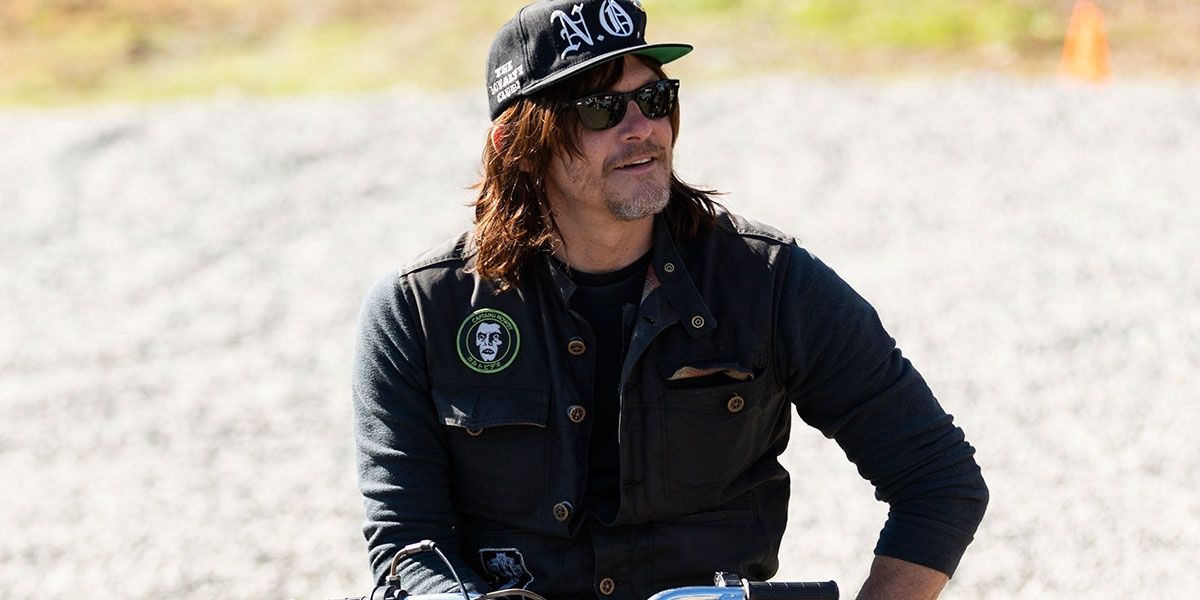 norman reedus on a motorcycle