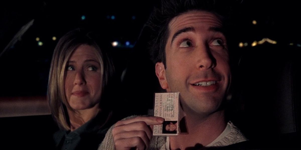 Ross gets pulled over by police in season 7 of Friends