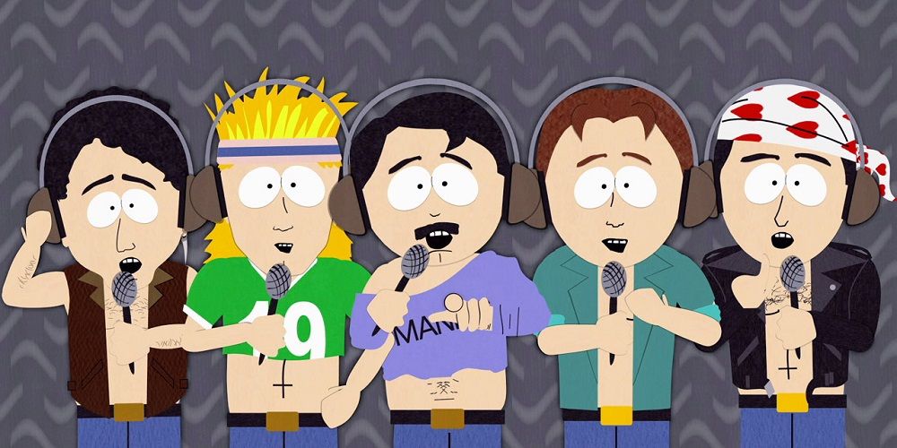 Randy as boy band member in South Park