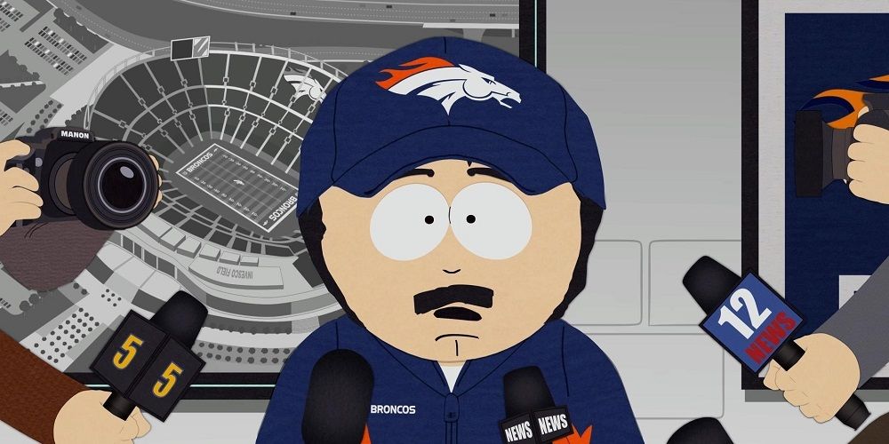 Randy as Broncos coach in South Park