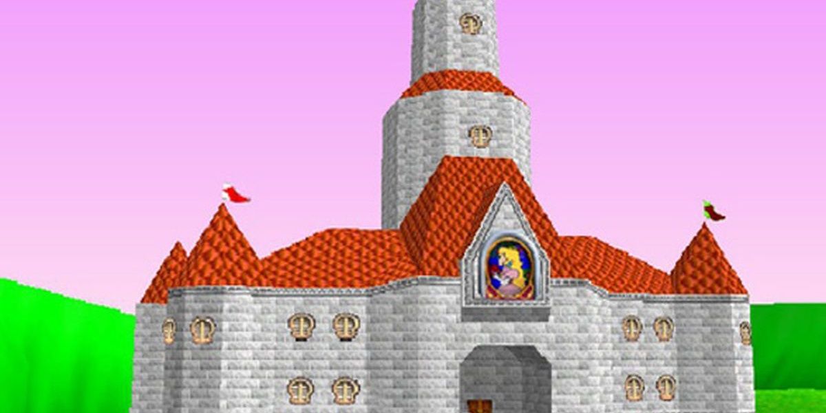 Peach's castle in Super Mario 64
