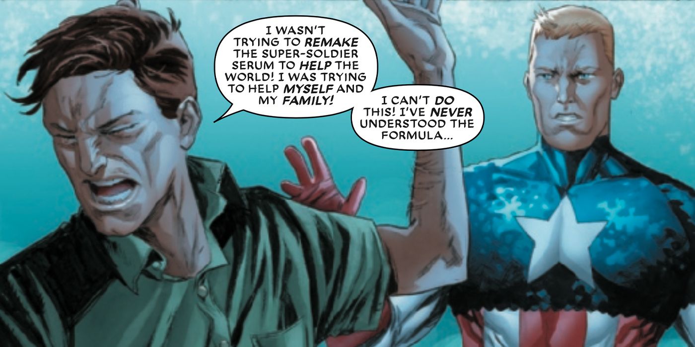 Ted Sallis (Man-Thing) talking to Captain America (Steve Rogers) in Avengers: Curse of the Man Thing #1.