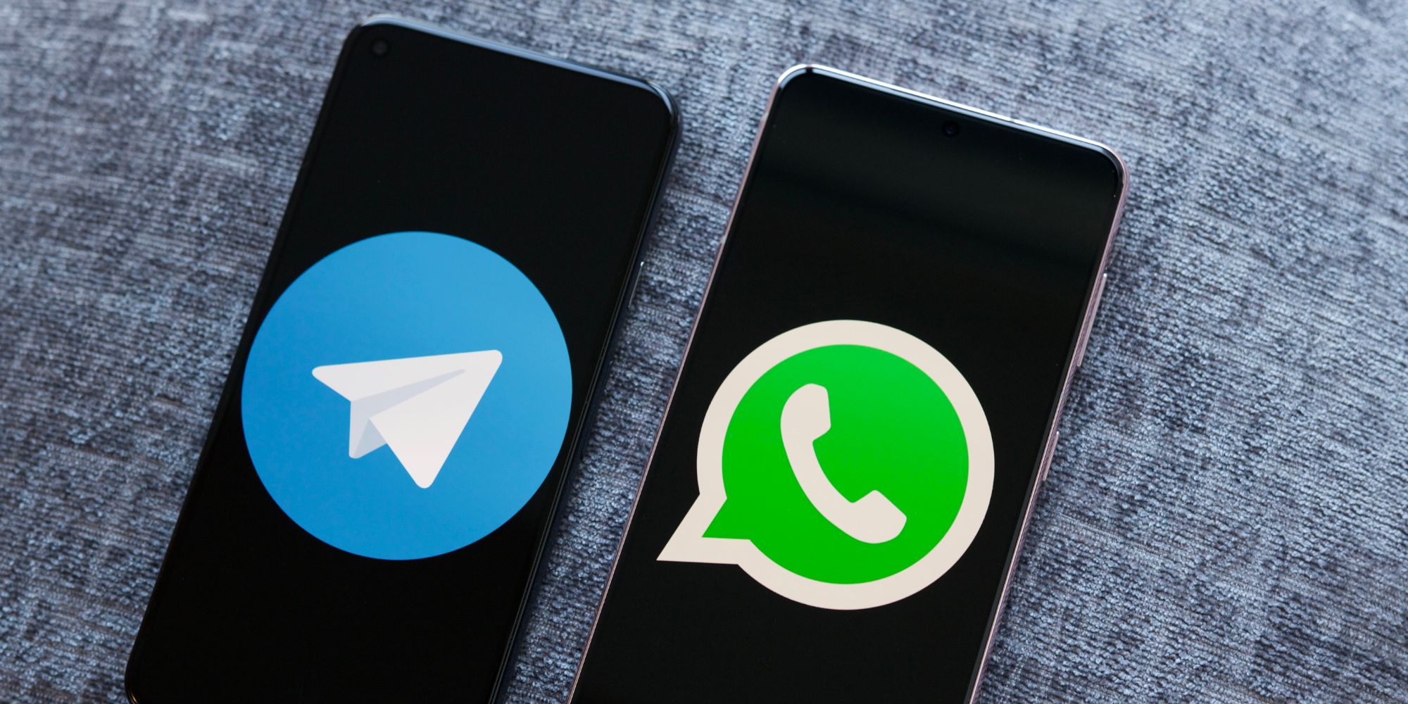 Telegram and WhatsApp icons