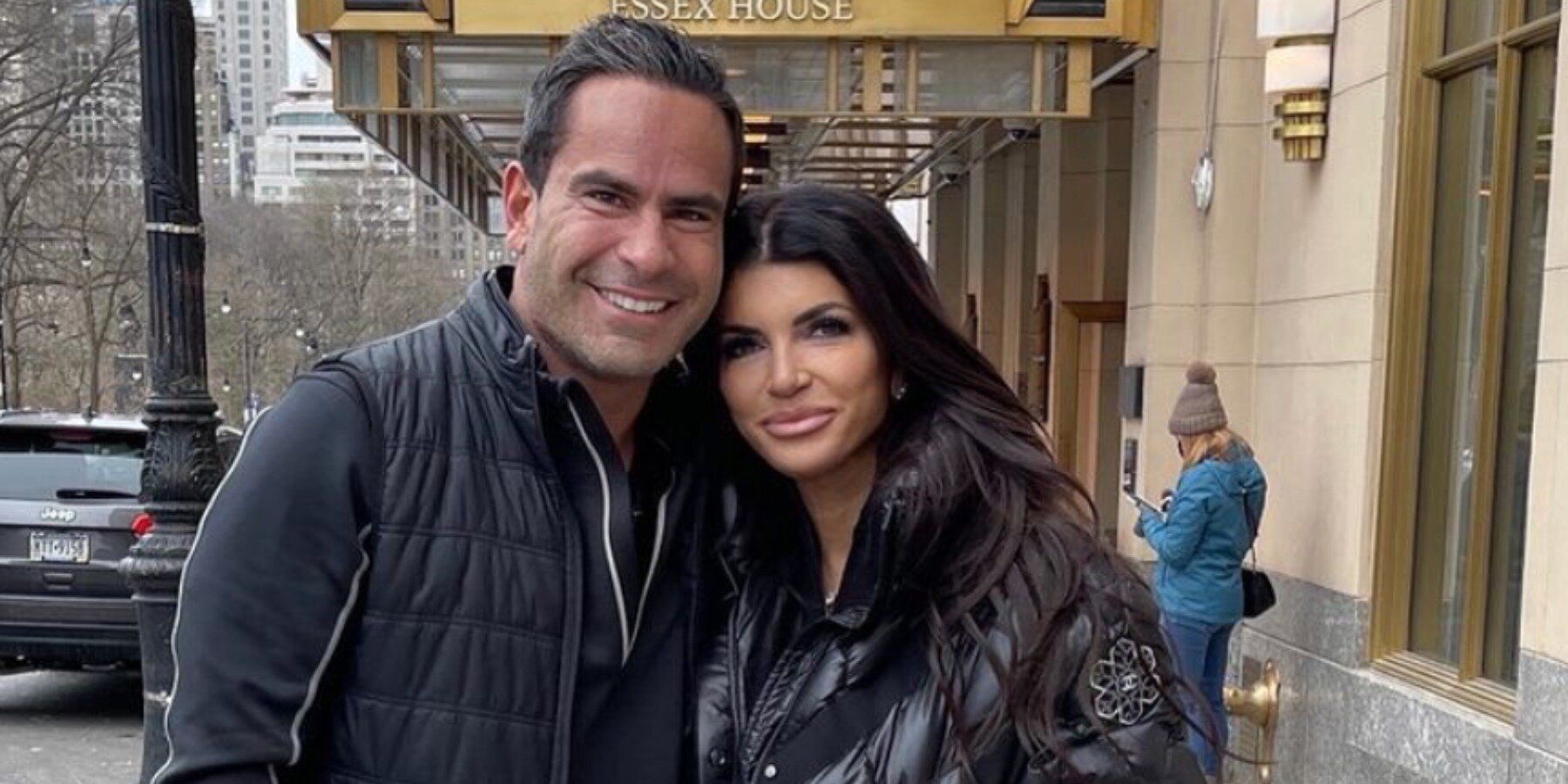 Real Housewives of New Jersey's Teresa Giudice and Luis Ruelas on the sidewalk