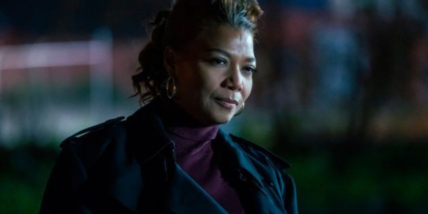 Queen Latifah looks sideways in The Equalizer