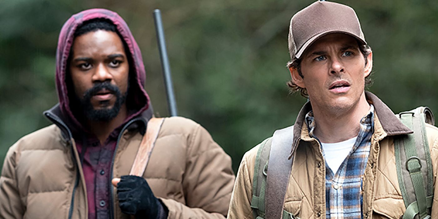 James Marsden and Jovan Adepo looking forward in The Stand
