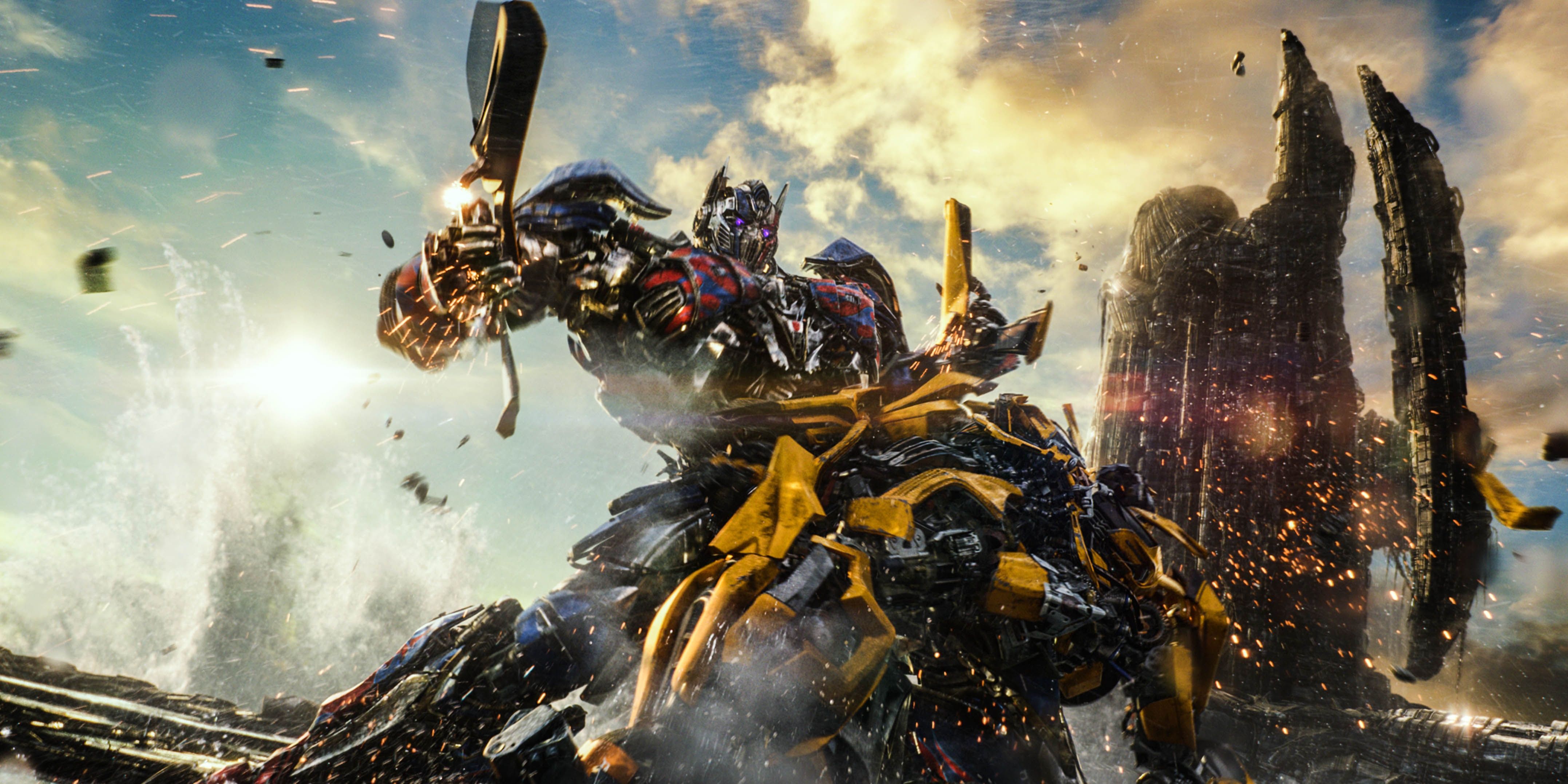 transformers bumblebee optimus prime in battle