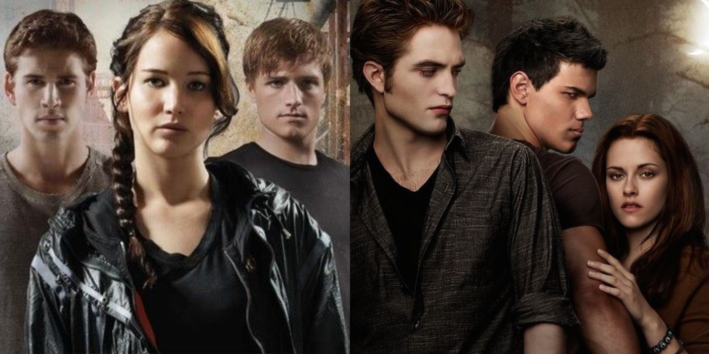 twilight and hunger games love triangle posters