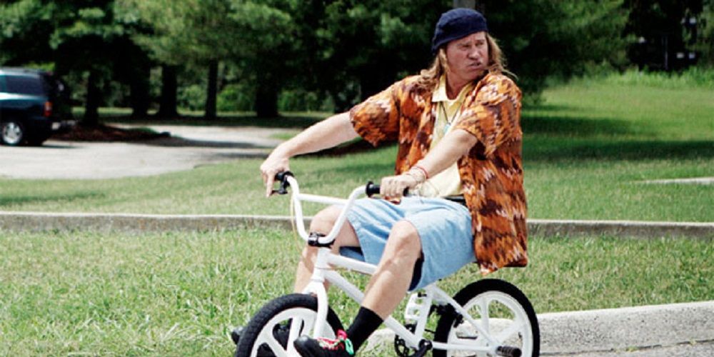 Val Kilmer rides bike in The Fourth Dimension