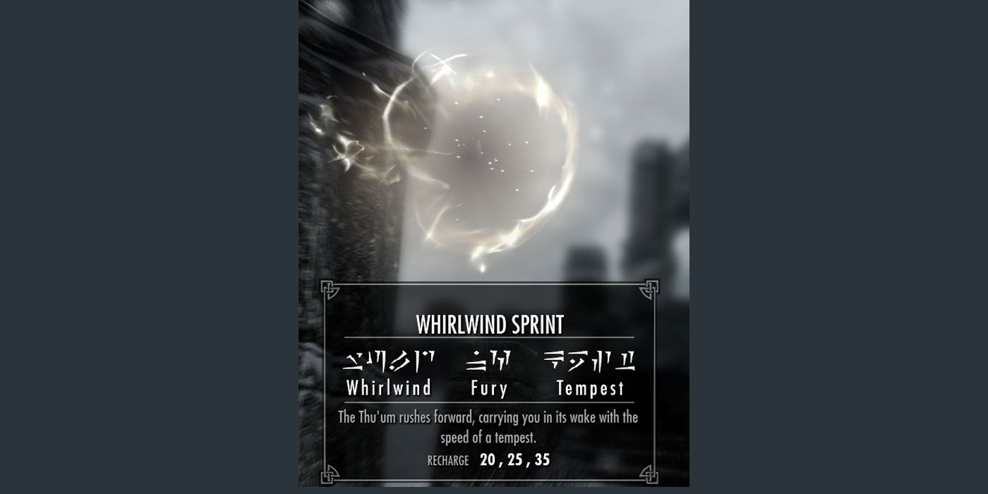 Elder Scrolls: Every Dragonshout In Skyrim, Ranked Worst To Best Whirlwind Sprint