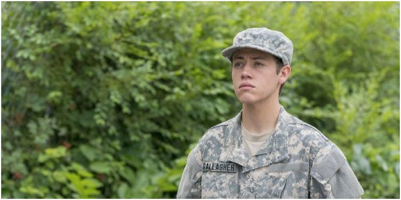 Carl Gallagher in his fatigues