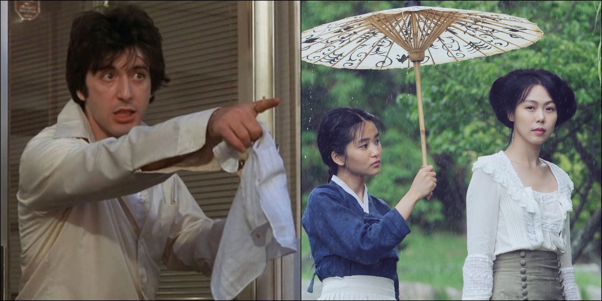 Dog Day Afternoon image on left and The Handmaiden on the right.