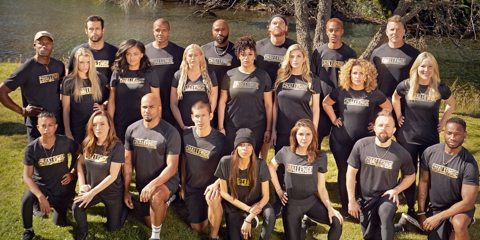 The Challenge All Stars Cropped cast photo taken outside