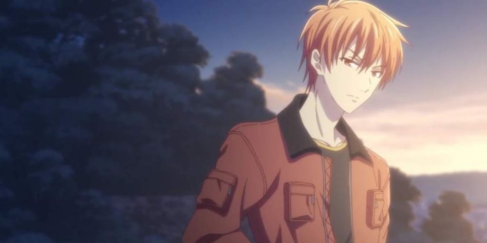 Kyo Sohma frowning and looking annoyed in Fruits Basket