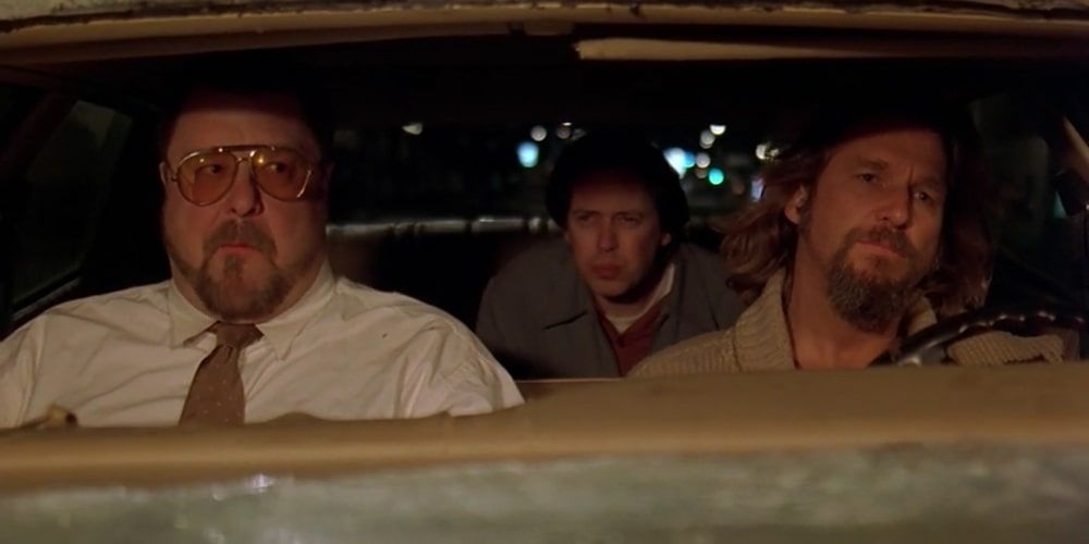 Walt, Donnie, and Lebowski driving to In-N-Out Burger in The Big Lebowski
