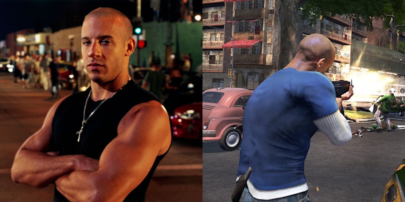 Split image of Vin Diesel in The Fast and the Furious and Wheelman