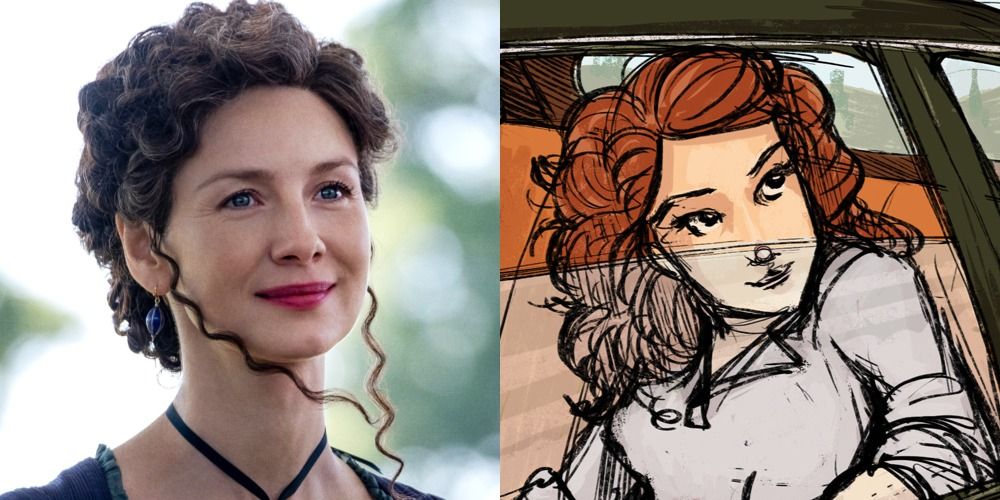A featured image of Claire and the fan art in Outlander