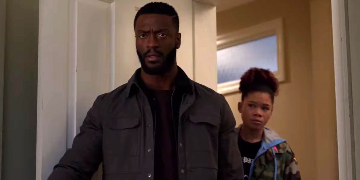 Aldis Hodge storming into a room