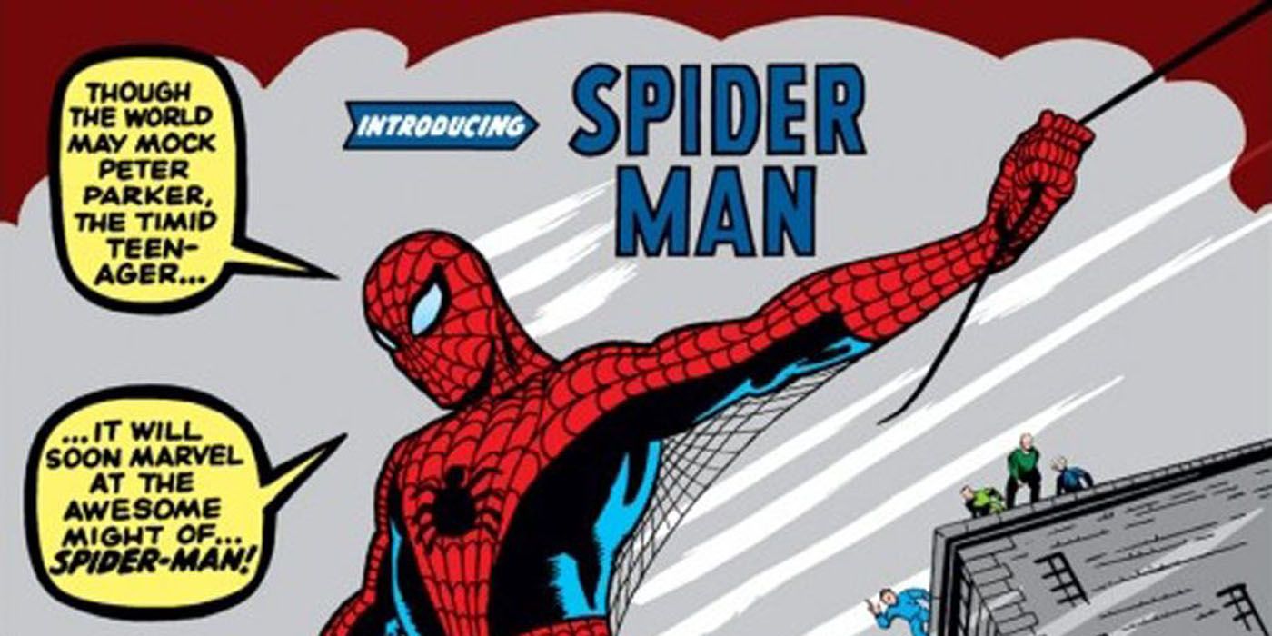 The cover from Spider-Man's first appearance in a comic.