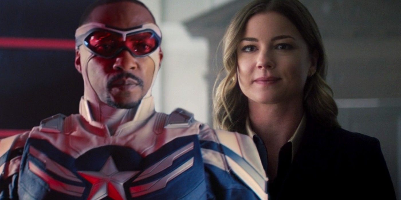 Anthony Mackie as Sam Wilson Captain America and Emily VanCamp as Sharon Carter in Falcon and Winter Soldier
