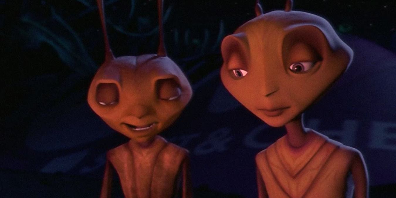 the ants sitting in the colony at night in Antz