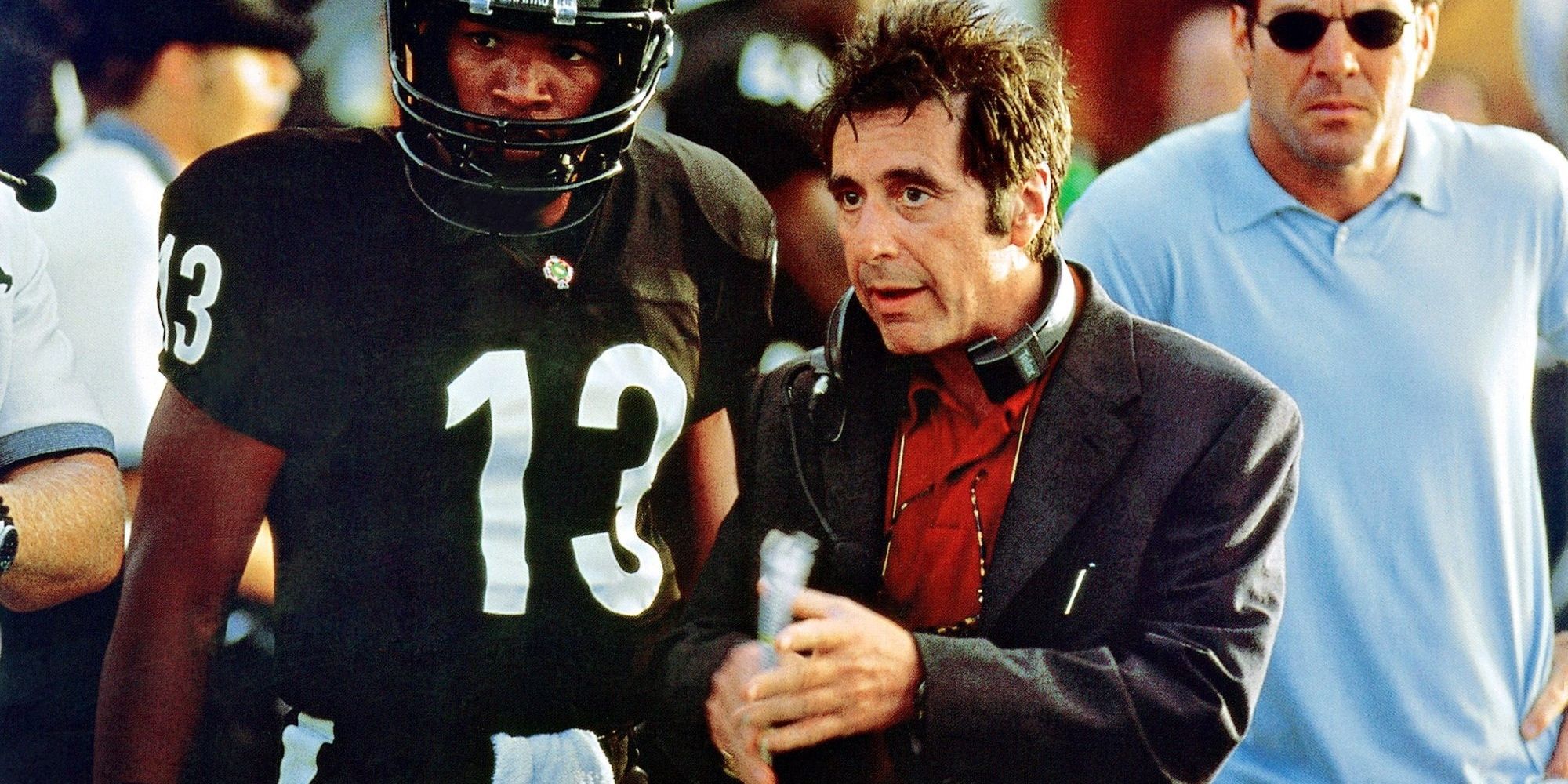 Al Pacino as coach talking with football player in Any Given Sunday