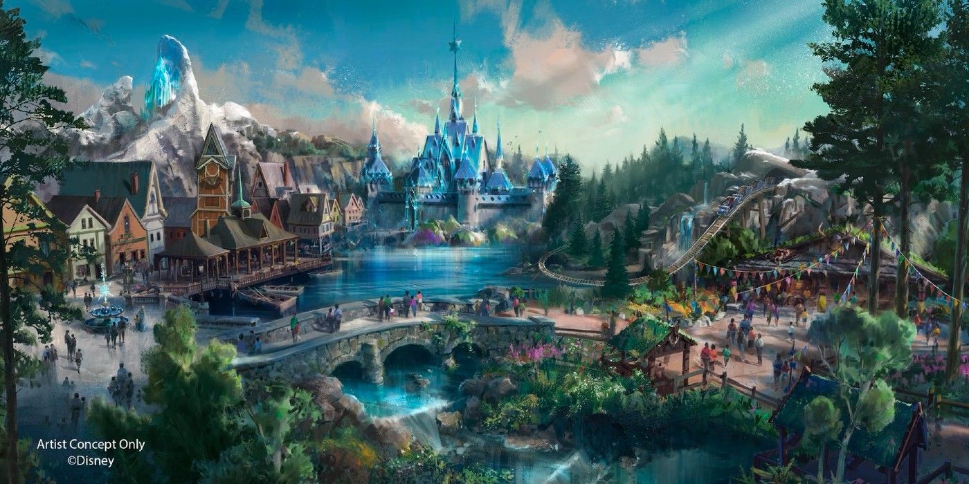 The Palace and The Kingdom of Arendelle Concept Art Frozen Disneyland 