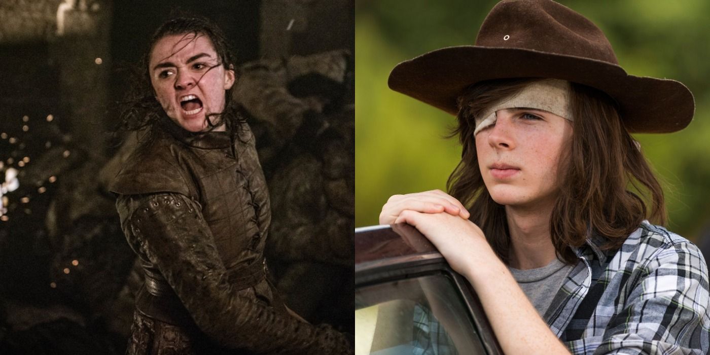 Arya Stark from Game Of Thrones and Carl Grimes from The Walking Dead