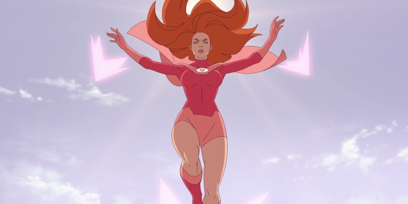 Atom Eve fights off cyborgs in Invincible