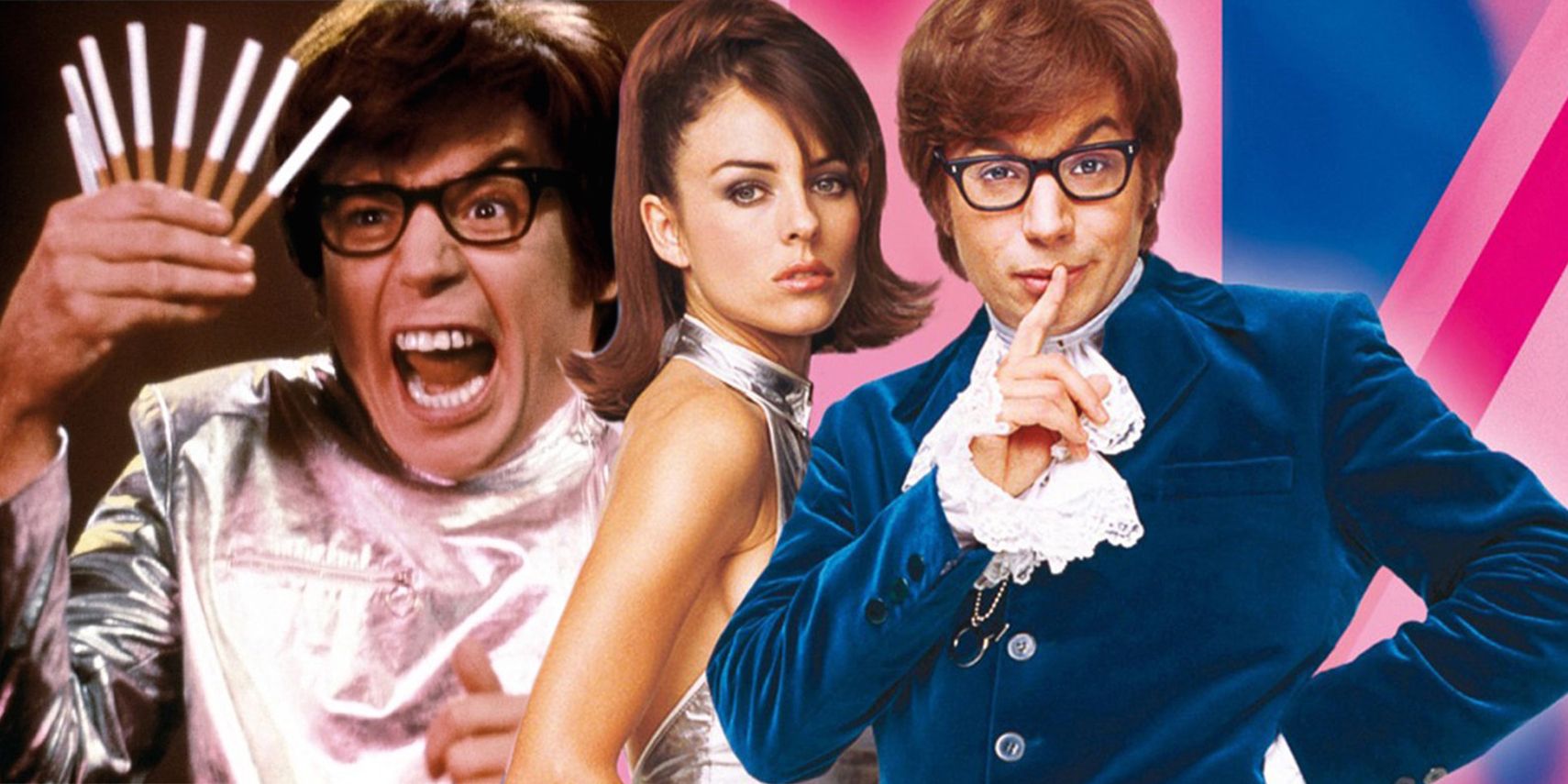 Collage of images from the Austin Powers movies