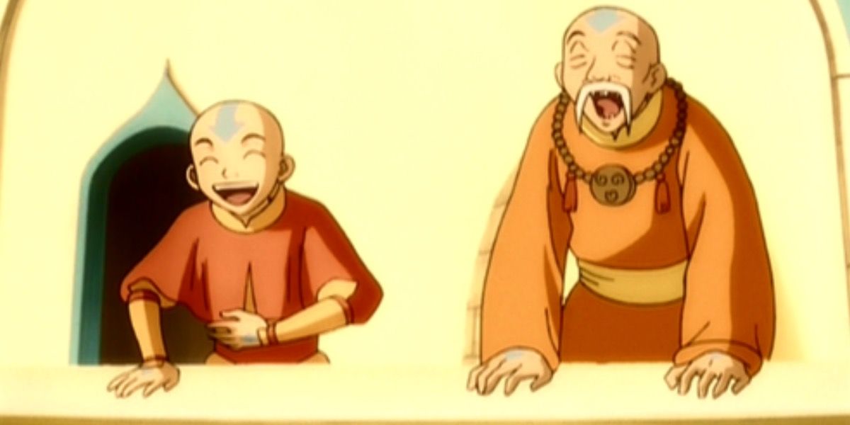 Aang and Gyatso in Avatar: The Last Airbender
