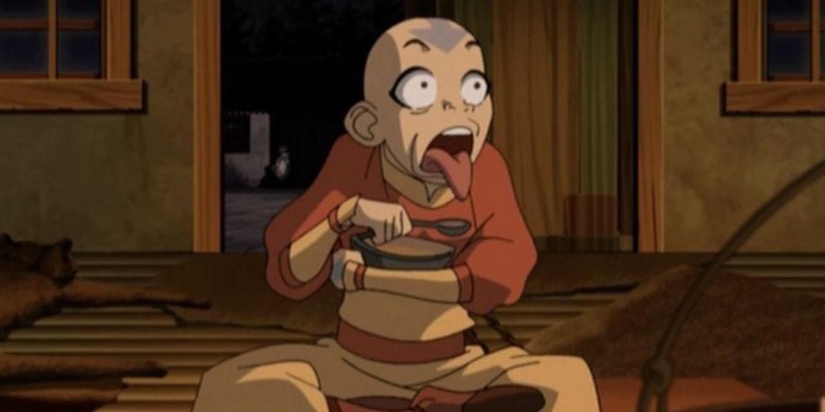 Avatar the Last Airbender Air Nomads Aang eating soup