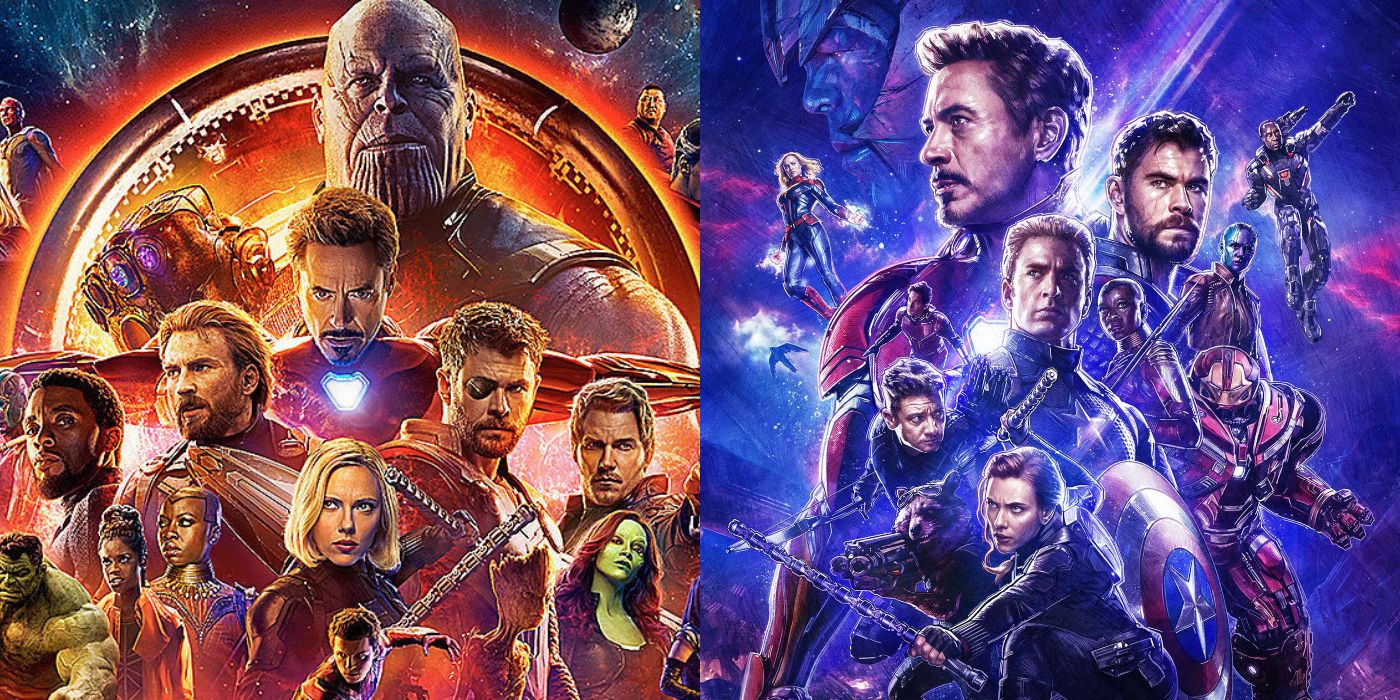 Avengers Infinity War and Avengers Endgame posters side by side