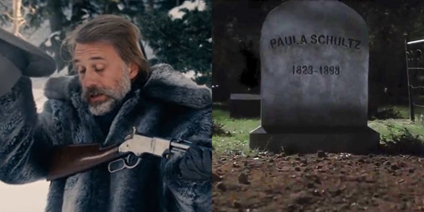 Split image of Dr. King Schultz and Paula Schultz’s headstone