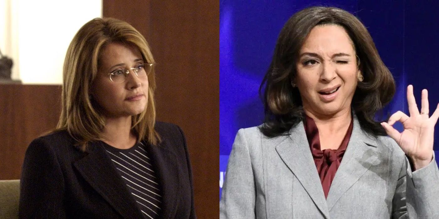 Split image of Dr. Melfi and Maya Rudolph on SNL