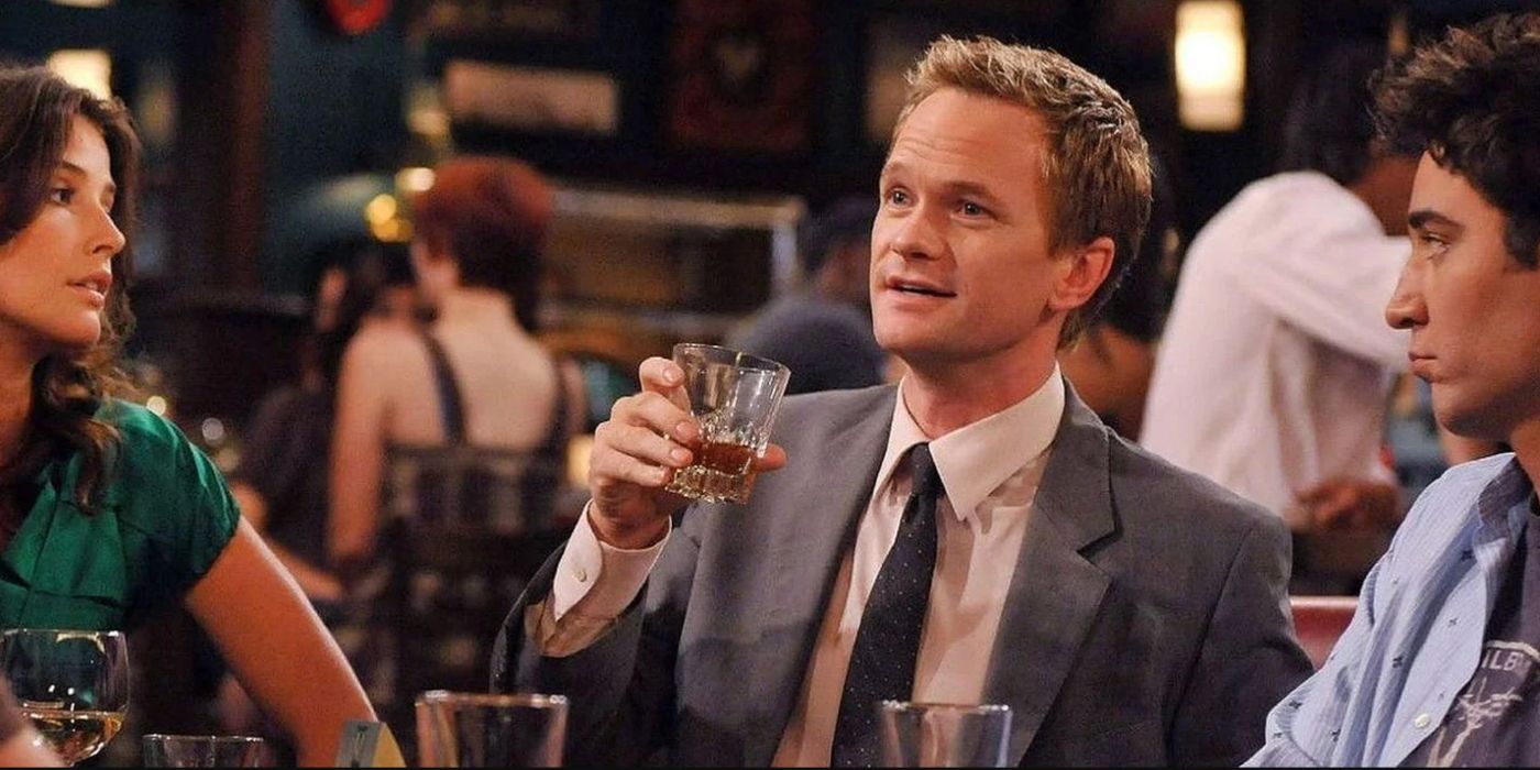 Barney Stinson raising his glass at Maclaren's announcing the night will be legendary in How I Met Your Mother