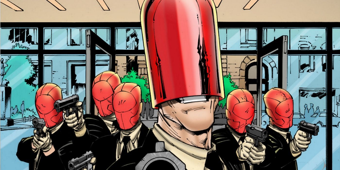 The Red Hood leading his gang in Batman: Year Zero.