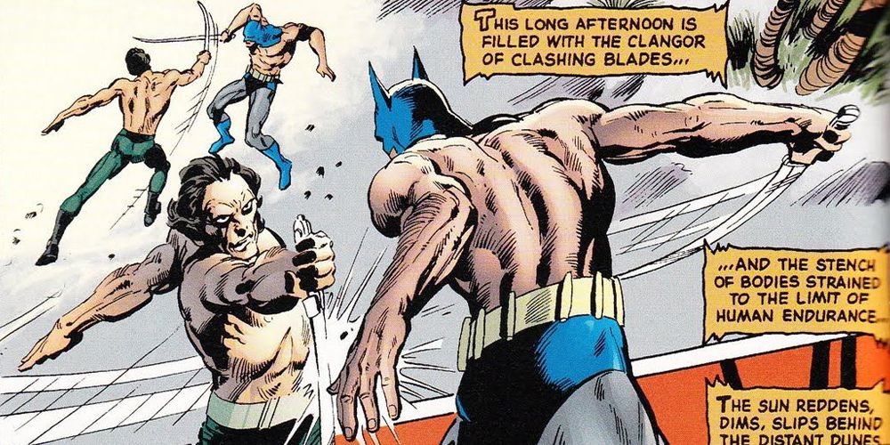 Ra's teaches Batman about swords in DC Comics.