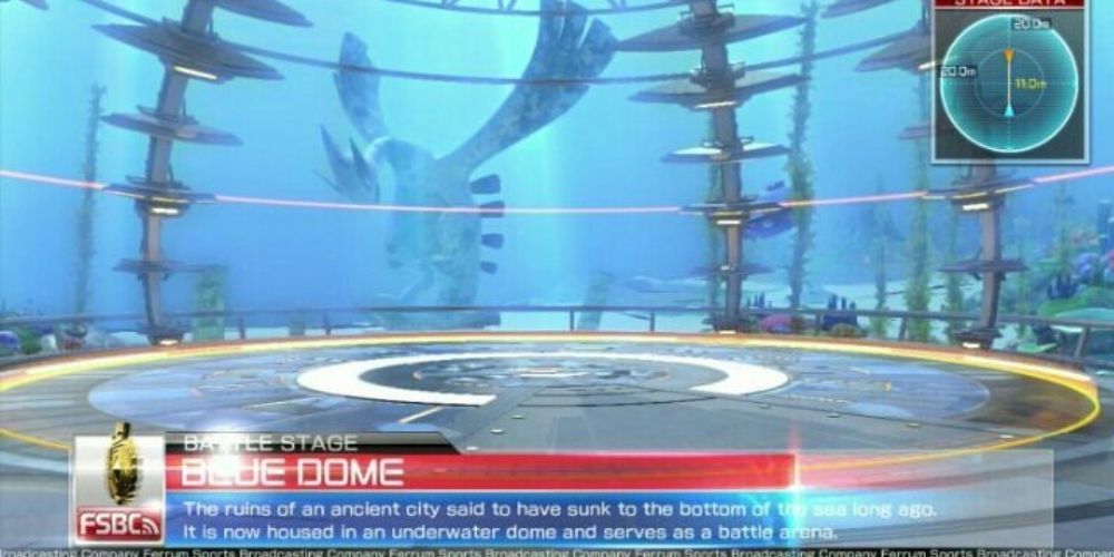 Blue Dome Battle Arena as seen in the Pokkén Tournament
